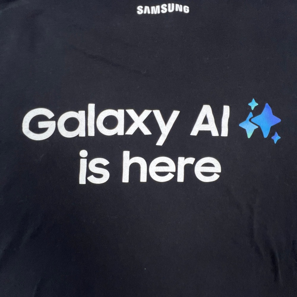 Samsung Galaxy T-Shirt Mens 2XL Black Z Fold6 Z Flip6 AI Promo Tech Graphic Tee - Picture 8 of 10